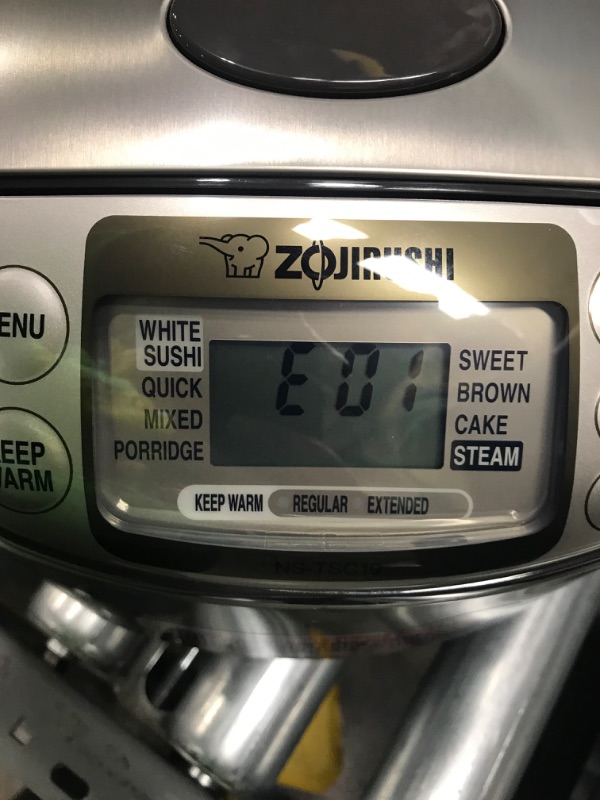 Photo 1 of ****error code on start******
Zojirushi NS-TSC10 5-1/2-Cup (Uncooked) Micom Rice Cooker and Warmer, 1.0-Liter
