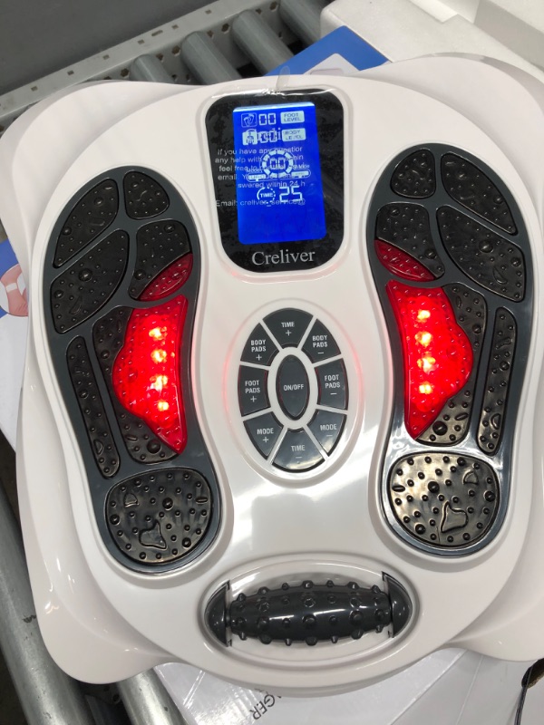 Photo 2 of Creliver Foot Circulation Plus EMS & TENS Foot Nerve Muscle Massager, Electric Foot Stimulator Improves Circulation, Feet Legs Circulation Machine Relieves Body Pains, Neuropathy 
