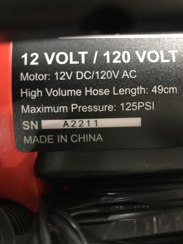 Photo 4 of AVID POWER Portable Tire Inflator, AC/DC Air Compressor with High Volume Mode Bundle with High Accuracy Digital Tire Pressure Gauge