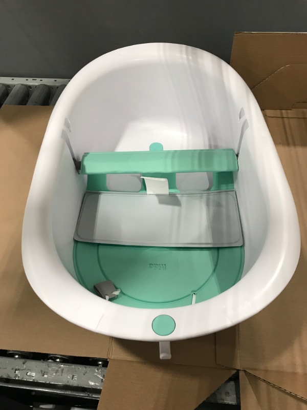 Photo 2 of 4-in-1 Grow-with-Me Bath Tub by Frida Baby Transforms Infant Bathtub to Toddler Bath Seat with Backrest for Assisted Sitting in Tub
