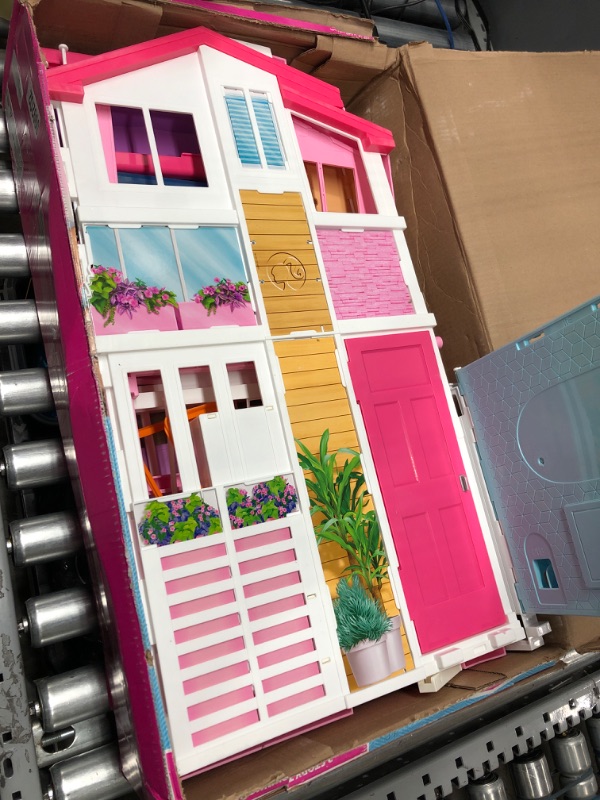 Photo 5 of Barbie 3-Story House with Pop-Up Umbrella