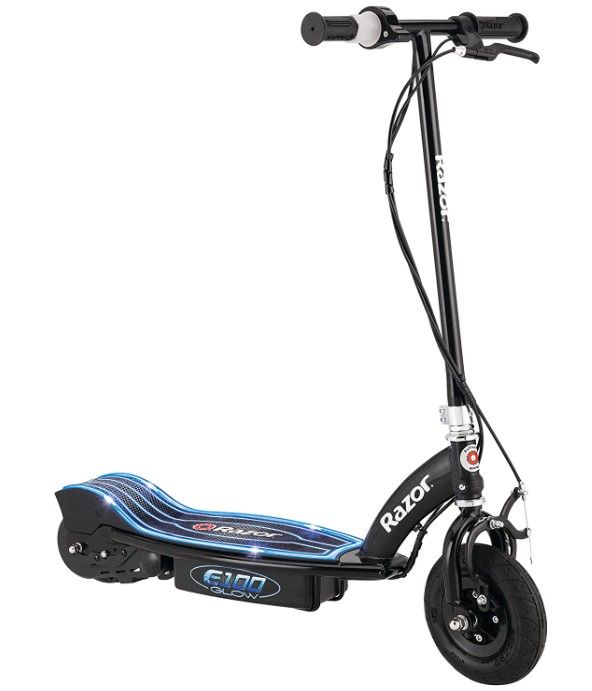 Photo 1 of *PARTS ONLY/ SEE COMMENTS*- Razor E100 Electric Scooter for Kids Ages 8+ - 8" Pneumatic Front Tire, 