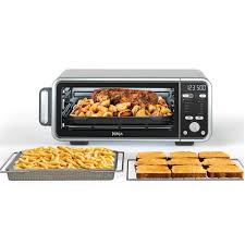Photo 1 of *SEE COMMENTS*- Ninja SP301 Dual Heat Air Fry Countertop 13-in-1 Oven with Extended Height, XL Capacity, Flip Up & Away Capability for Storage Space, with Air Fry Basket, SearPlate, Wire Rack & Crumb Tray, Silver
