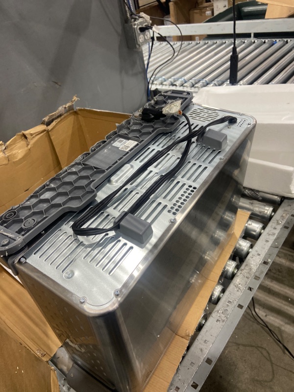 Photo 1 of *SEE COMMENTS*- Ninja SP301 Dual Heat Air Fry Countertop 13-in-1 Oven with Extended Height, XL Capacity, Flip Up & Away Capability for Storage Space, with Air Fry Basket, SearPlate, Wire Rack & Crumb Tray, Silver
