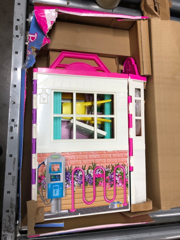 Photo 2 of Barbie Doll and Playset with 30+ Pieces Including Doll Furniture, Cook 'n Grill Restaurant, Open and Close Travel Toy