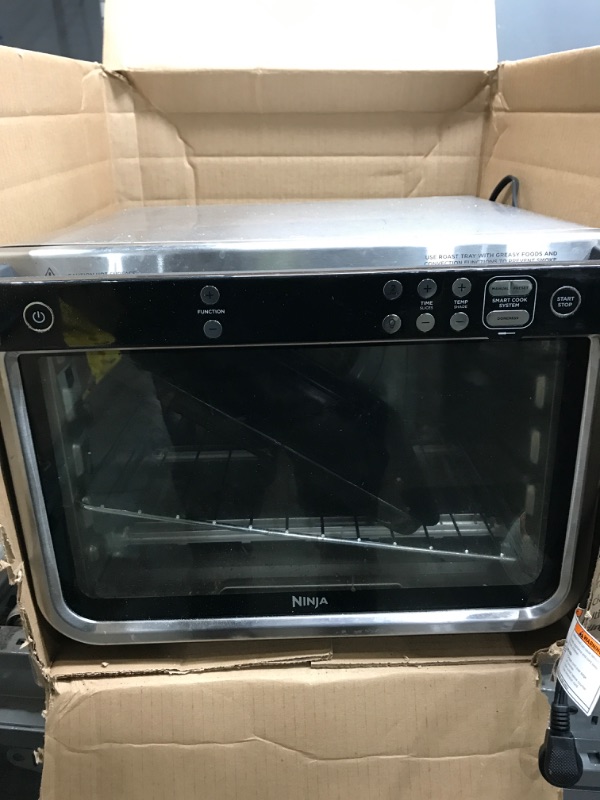Photo 3 of ***PARTS ONLY*** Ninja DT251 Foodi 10-in-1 Smart XL Air Fry Oven, Bake, Broil, Toast, Air Fry, Roast, Digital Toaster, Smart Thermometer, True Surround Convection up to 450°F, includes 6 trays & Recipe Guide, Silver Stainless Steel Finish Convection Toast