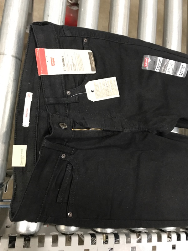 Photo 3 of Levi's Women's 711 Skinny Jeans Standard 28 Regular Soft Black (Waterless)