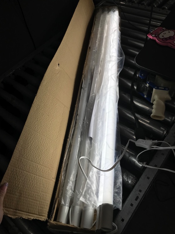 Photo 1 of 4 Pack 4FT Linkable LED Shop Light, Utility Shop Light Fixture, 4400lm, 42W [250W Equivalent], 5000K Daylight White Shop Lights for Garage,Hanging or Surface Mount, W/ Power Cord, ETL
