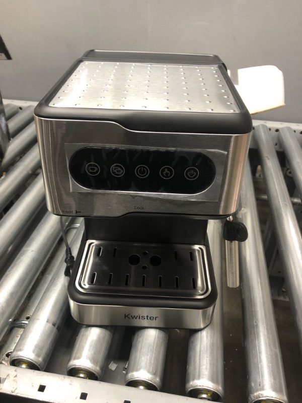 Photo 4 of **PARTS ONLY**
Kwister Espresso Machine 20 Bar Espresso Coffee Maker Cappuccino Machine with Milk Frother, Digital Touch Panel, 50 OZ Removable Water Tank, Stainless Steel