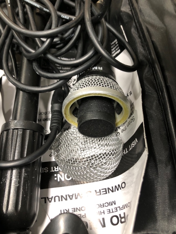 Photo 3 of *Major Damage to Microphone-See Photos* Rockville Pro MIc Kit 1 - High-End Metal Microphone+Mic Stand+Carry Bag+Cable