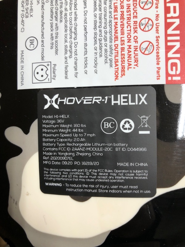 Photo 3 of *Powers On* Hover-1 Helix Electric Hoverboard | 7MPH Top Speed, 4 Mile Range, 6HR Full-Charge, Built-in Bluetooth Speaker, Rider Modes: Beginner to Expert Hoverboard Camo