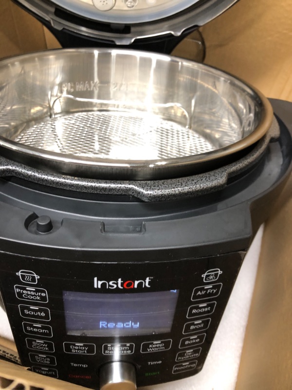 Photo 3 of *Tested-Powers On* Instant Pot Duo Crisp Ultimate Lid, 13-in-1 Air Fryer and Pressure Cooker Combo, Sauté, Slow Cook, Bake, Steam, Warm, Roast, Dehydrate, Sous Vide, & Proof, App With Over 800 Recipes, 6.5 Quart 6.5QT Ultimate