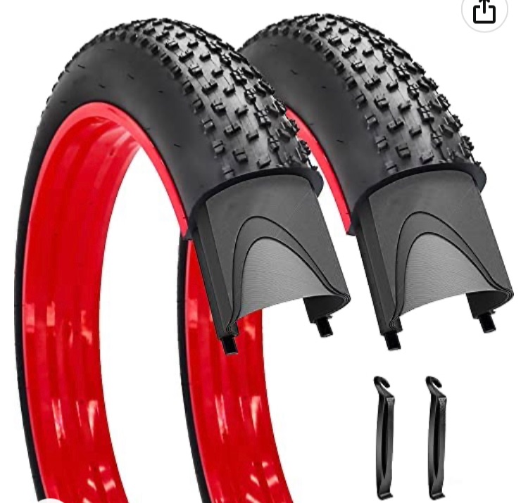 Photo 1 of 2 Pack 26"x4.0" Inch Fat Bike Tire Electric Bicycle Tire Mountain Snow Bike Tire (2 Pack 26x4.0)