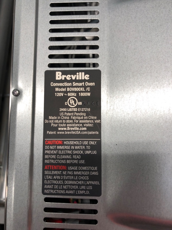 Photo 10 of ***TESTED POWERS ON*** Breville Smart Oven Air Fryer Toaster Oven, Brushed Stainless Steel, BOV860BSS