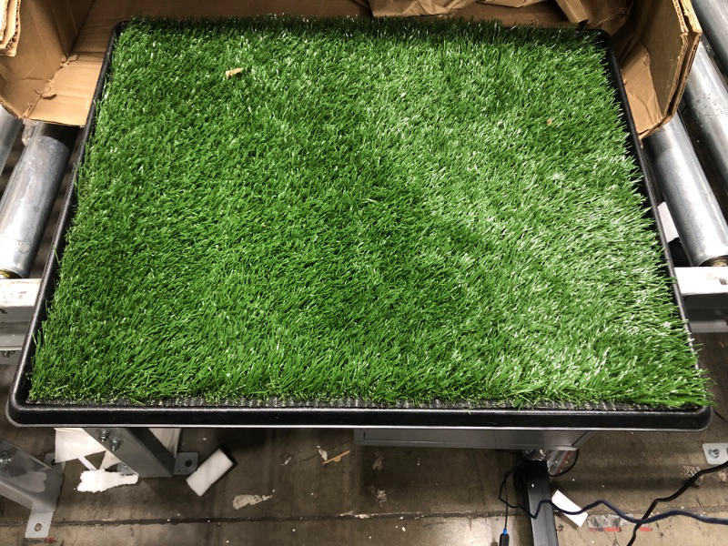 Photo 2 of Artificial Grass Puppy Pee Pad for Dogs and Small Pets - 20x25 Reusable 3-Layer Training Potty Pad with Tray - Dog Housebreaking Supplies by PETMAKER