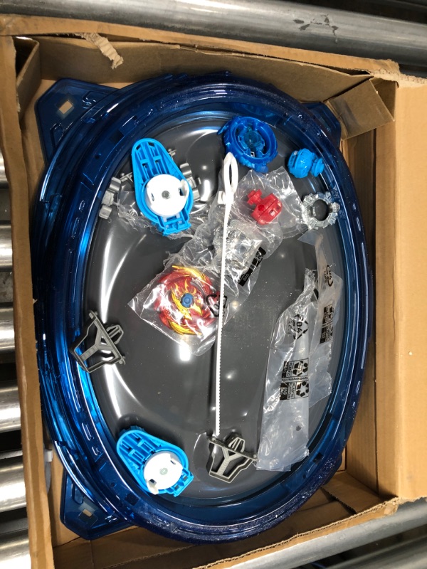 Photo 2 of BEYBLADE Burst Surge Speedstorm Volt Knockout Battle Set – Complete Battle Game Set with Beystadium, 2 Battling Top Toys and 2 Launchers Frustration-Free Packaging