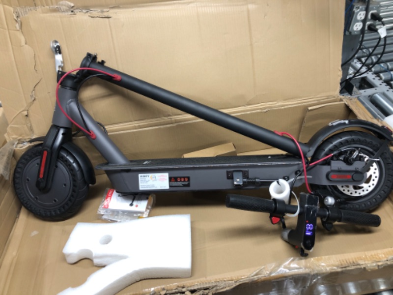 Photo 2 of *DAMAGED* Hiboy S2 Pro Electric Scooter, 500W Motor, 10" Solid Tires, 25 Miles Range, 19 Mph Folding Commuter Electric Scooter for Adults (Optional Seat)