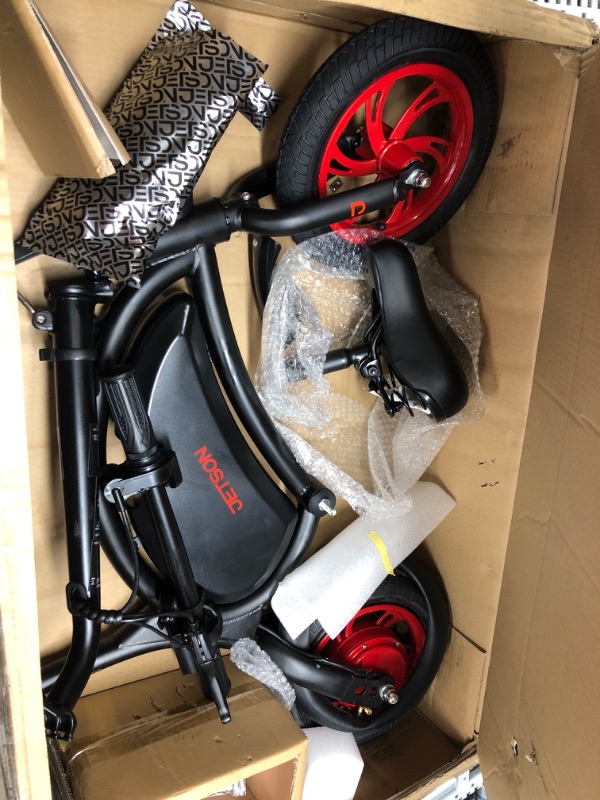 Photo 1 of Jetson Bolt Adult Folding Electric Ride On, Foot Pegs, Easy-Folding, Built-in Carrying Handle, Lightweight Frame, LED Headlight, Twist Throttle, Cruise Control, Rechargeable Battery 12 Inch Bolt