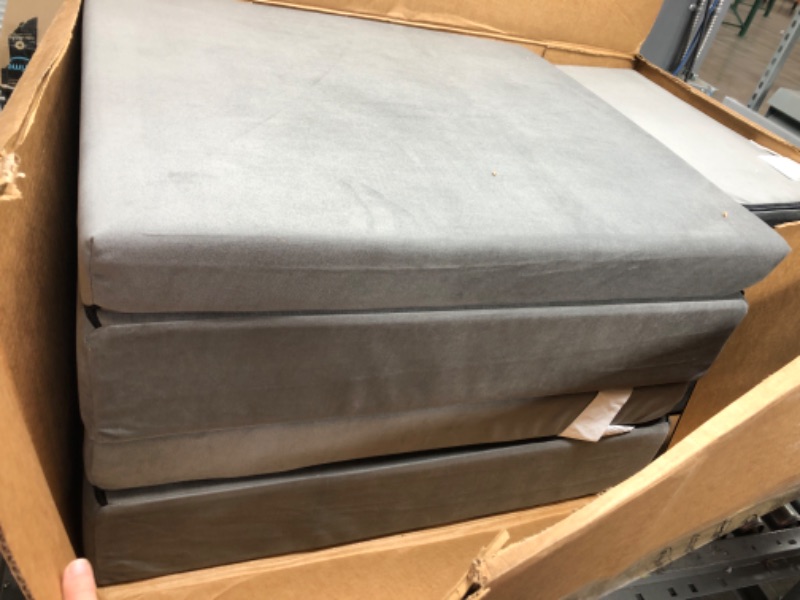 Photo 1 of Children's Factory The Whatsit Kids Couch or 2 Chairs, Gray, CF349-066, Toddler to Teen Bedroom Furniture, Girls and Boys Playroom Sofa and Play Set Grey