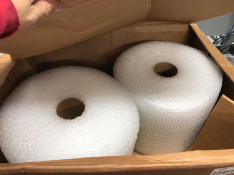 Photo 1 of Duck Brand Bubble Wrap Roll, 12" x 600', Original Bubble Cushioning for Packing, Shipping, Mailing and Moving, Perforated Every 12" (286837) 12 in. x 600 ft.