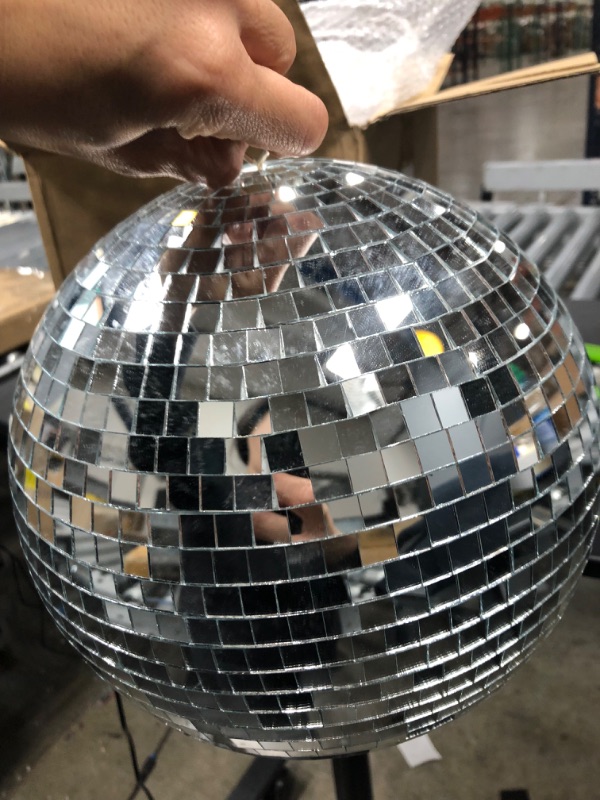 Photo 2 of 10" Mirror Disco Ball Great for a Party or Dj Light Effect Christmas