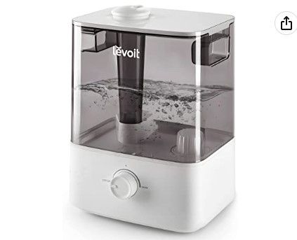 Photo 1 of *tested, item is FUNCTIONAL* LEVOIT Cool Mist Humidifiers for Bedroom Large Room(6L), Lasts 60 Hours, Top Fill Design, 505 sq ft Coverage for Home, Plants & Whole House, Whisper Quiet, Easy to Use and Clean, Auto Shut off, Grey
