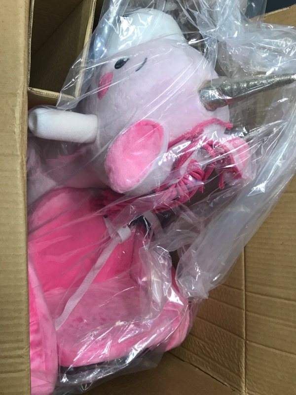 Photo 1 of labebe - Baby Rocking Horse, Ride Unicorn, Kid Ride On Toy for 6 Month-3 Year Old, Infant (Boy Girl) Plush Animal Rocker, Toddler/Child Stuffed Ride Toy (Pink)