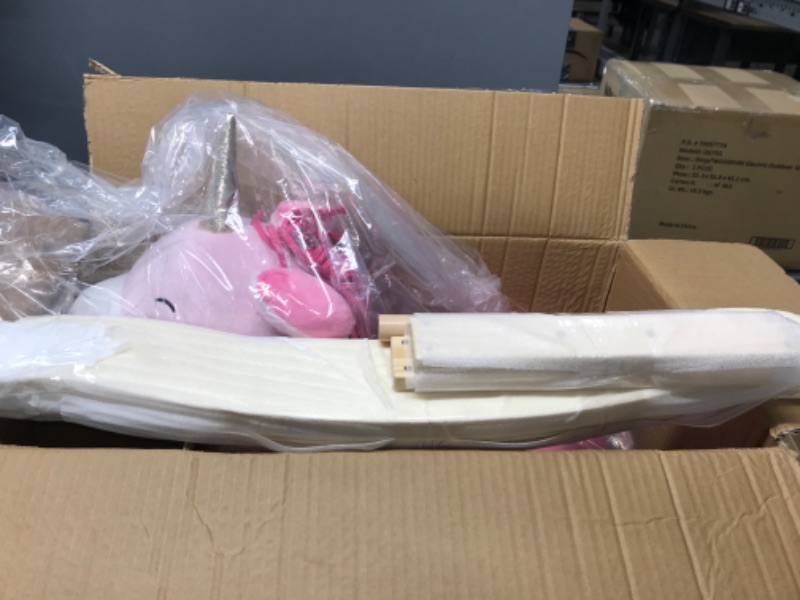 Photo 3 of labebe - Baby Rocking Horse, Ride Unicorn, Kid Ride On Toy for 6 Month-3 Year Old, Infant (Boy Girl) Plush Animal Rocker, Toddler/Child Stuffed Ride Toy (Pink)