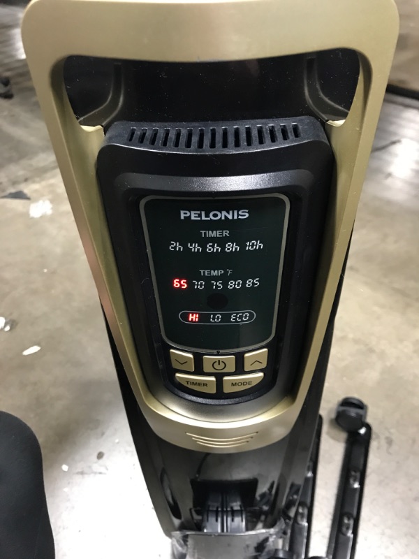 Photo 2 of *Tested-functional* PELONIS Oil Filled Radiator Heater Luxurious Champagne Portable Space Heater with Programmable Thermostat, 10H Timer, Remote Control, Tip Over&Overheating Functions, Quiet Heater for Home Office Oil Radiator Champagne