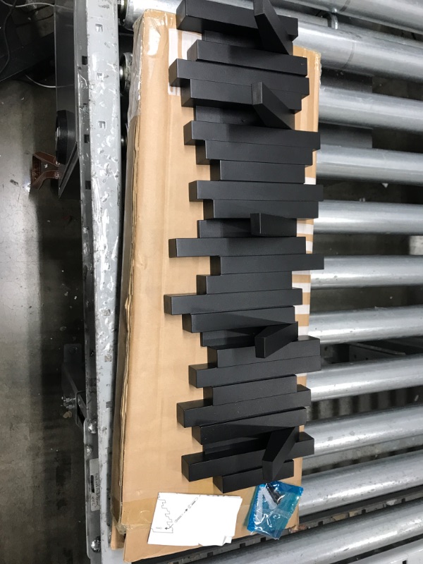 Photo 2 of Umbra 318211-040 Sticks Multi Rack – Modern, Unique, Space-Saving Hanger with 5 Flip-Down Hooks for Hanging Coats, Scarfs, Purses and More, Black & 318190-040 Skyline Wall-Mount Multi-Hook, Black Black Rack + Multi-Hook, Black