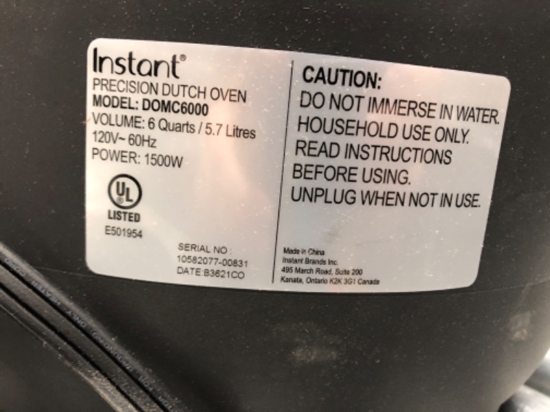 Photo 5 of (TESTED) Instant Electric Round Dutch Oven, 6-Quart 1500W, From the Makers of Instant Pot, 5-in-1: Braise, Slow Cook, Sear/Sauté, Cooking Pan, Food Warmer, Enameled Cast Iron, Included Receipe Book, Blue