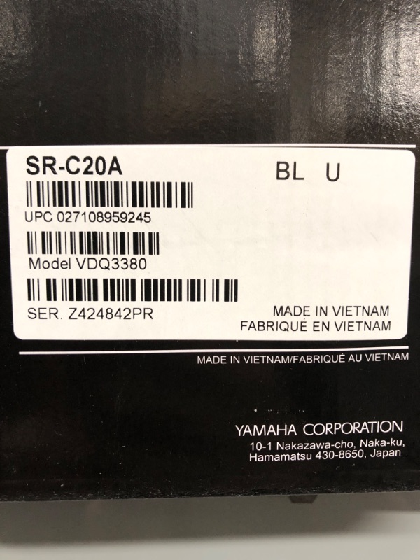 Photo 1 of YAMAHA SR-C20A Compact Sound Bar with Built-in Subwoofer and Bluetooth