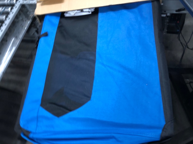 Photo 2 of AmazonBasics Premium Folding Portable Soft Pet Crate - 36‘, BLUE BLUE 36"