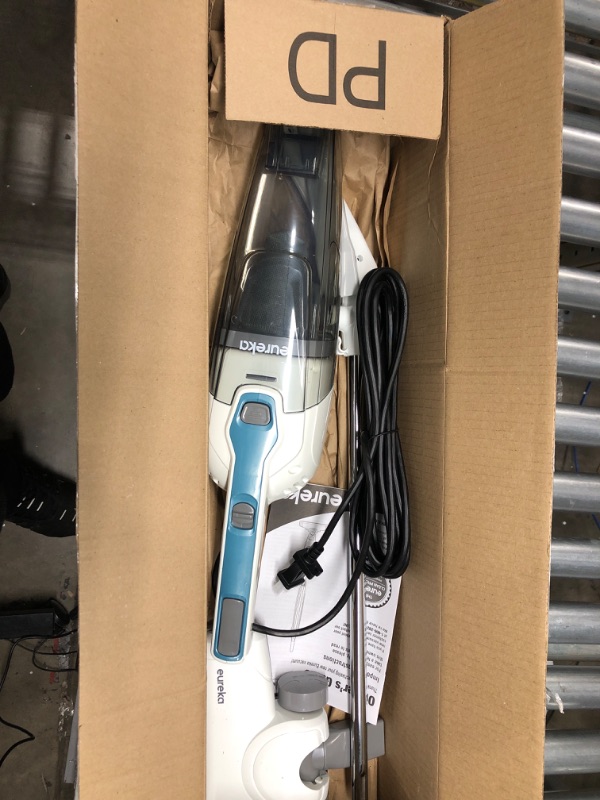 Photo 3 of Eureka Lightweight Corded Stick Vacuum Cleaner Powerful Suction Convenient Handheld Vac with Filter for Hard Floor, 3-in-1, Aqua Blue