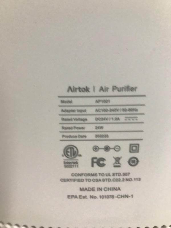 Photo 4 of AIRTOK Air Purifiers for Home Bedroom Large Room with H13 True HEPA Filter| 793 ft2 Coverage Max| Air Cleaner Filter for Wildfire Smoke Dander Odor| 99.9% Removal to 0.1mic| Ozone-Free, Night Light