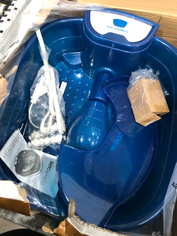 Photo 1 of **PARTS ONLY NOT FUNCTIONAL** Conair HEAT SENSE Pedicure Foot Spa Bath with Massaging Foot Rollers, Soothing Bubbles, Pumice and Nail Brush, and Foot Bath Massager with Heat