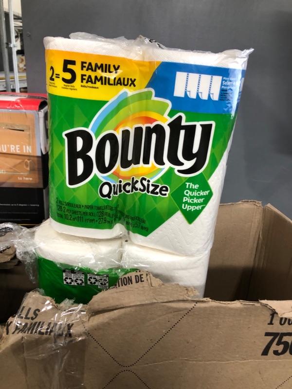 Photo 3 of Bounty Quick-Size Paper Towels, White, 16 Family Rolls = 40 Regular Rolls Charmin Ultra Soft Cushiony Touch Toilet Paper, 24 Family Mega Rolls = 123 Regular Rolls