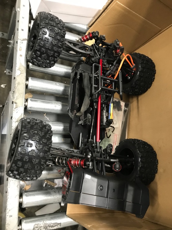 Photo 11 of **ARMS IN FRONT WHEELS ARE BROKEN**
ARRMA RC Truck 1/8 KRATON 6S V5 4WD BLX Speed Monster Truck with Spektrum Firma RTR, Blue, ARA8608V5T2