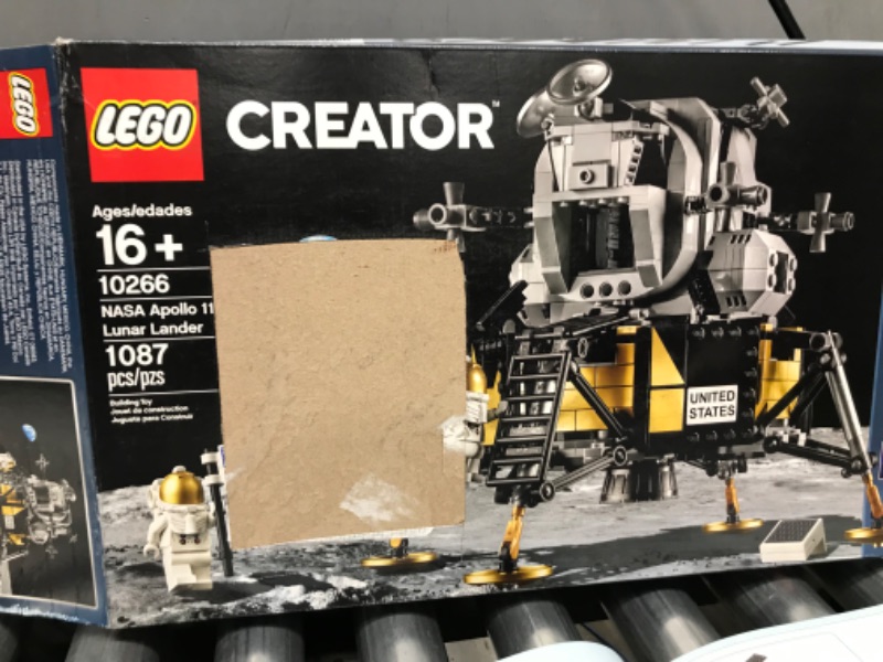 Photo 2 of **DAMAGED BOX***
LEGO Creator Expert NASA Apollo 11 Lunar Lander 10266 Building Toy Set for Ages 16+ (1087 Pieces)