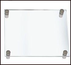 Photo 1 of Azar Displays Floating Acrylic Wall Frame with Silver Stand Off Caps:18.5"x12.5"
