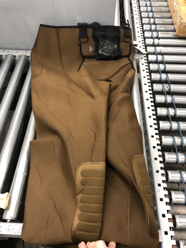 Photo 2 of Hodgman Caster Neoprene Cleated Bootfoot Chest Waders Brown- size 10