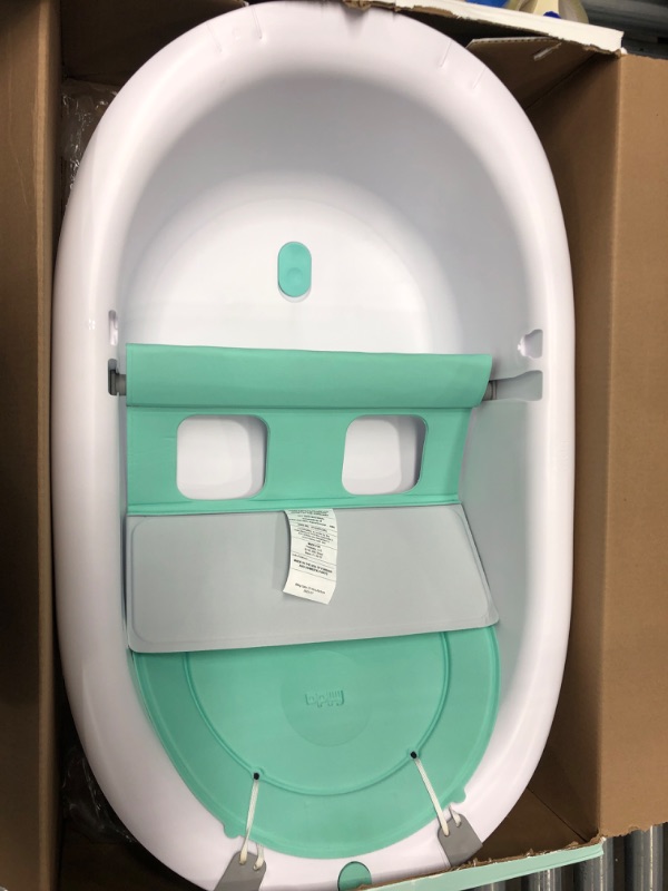 Photo 2 of 4-in-1 Grow-with-Me Bath Tub by Frida Baby Transforms Infant Bathtub to Toddler Bath Seat with Backrest for Assisted Sitting in Tub