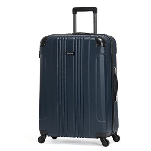 Photo 1 of Kenneth Cole Reaction Out of Bounds Luggage Collection Lightweight Durable Hardside 4-Wheel Spinner Travel Suitcase Bags, Naval, 20-Inch Carry on
