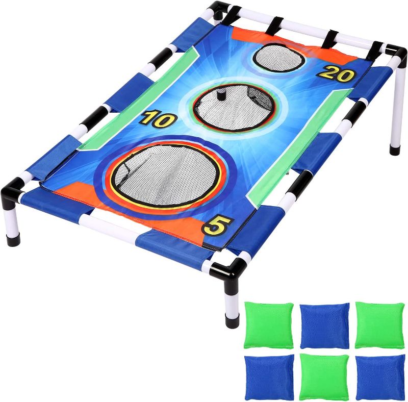 Photo 1 of GOODLYSPORTS Bean Bag Toss Game. Corn Holes Outdoor Games. 6 Bean Bag Toss with Two Colors. Indoor and Outdoor Cornhole for Kids and Family .