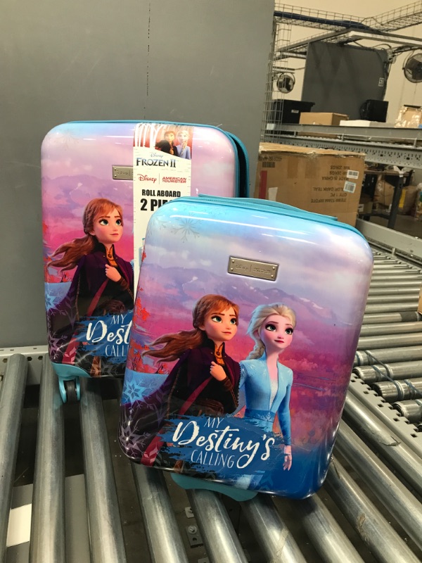 Photo 4 of AMERICAN TOURISTER Disney Hardside Luggage with Spinner Wheels, Frozen, 2-Piece Set (18/20)