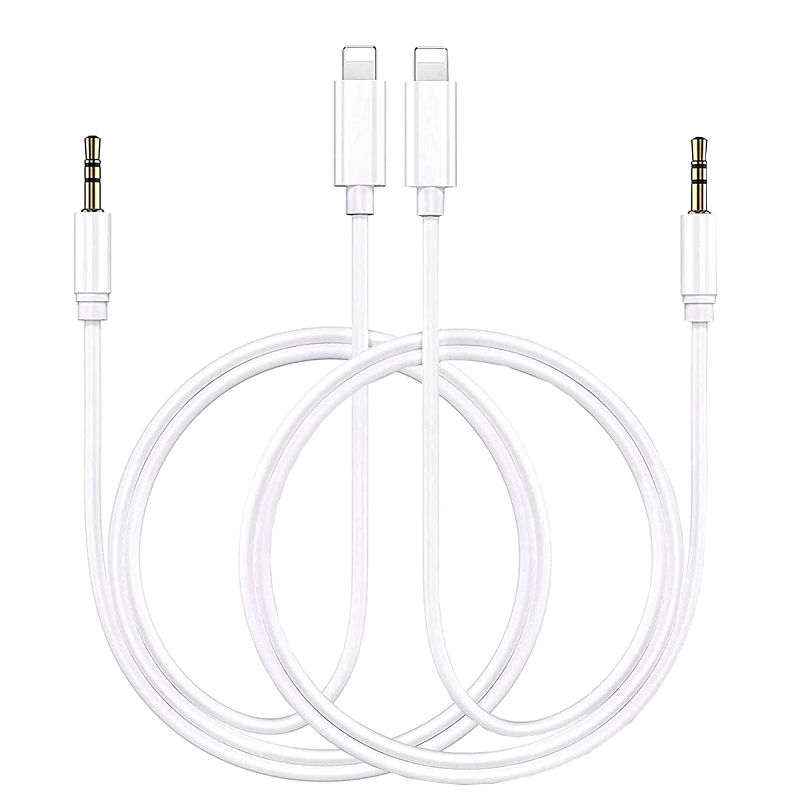 Photo 1 of [Apple MFi Certified] iPhone Aux Cord for Car,2 Pack Lightning to 3.5mm Audio Stereo Cable Compatible for iPhone 12/11/XS/XR/X 8 7/iPad,iPod to Home Speaker/Car Stereo/Headphone