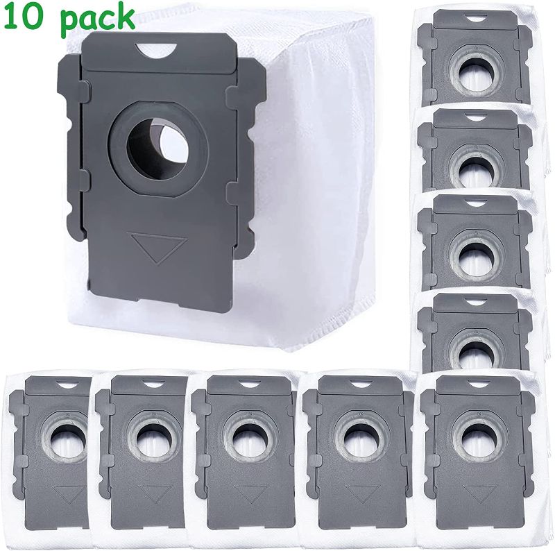 Photo 1 of 10 Pcs Replacement Roomba Bags for iRobot Roomba i7 i7+ i3 i3+ i4 i4+ i6 i6+ i8 i8+ j7 j7+ s9 s9+ Plus Parts for iRobot Bags Roomba Vacuum Bags Automatic Dirt Disposal Bulk Reusable Bags
