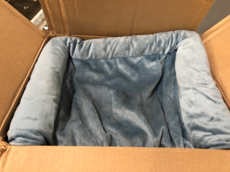 Photo 1 of 18" velvet blue small dog bed