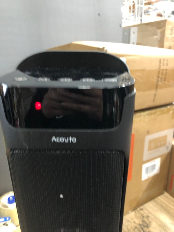 Photo 1 of 24" Space Heater, Heaters for Indoor Use, 1500W Portable Electric Heaters Oscillating Ceramic Heater with Thermostat, PTC Fast Heating, Overheat Protection, 12H Timer for Bedroom, Office, Certified Black