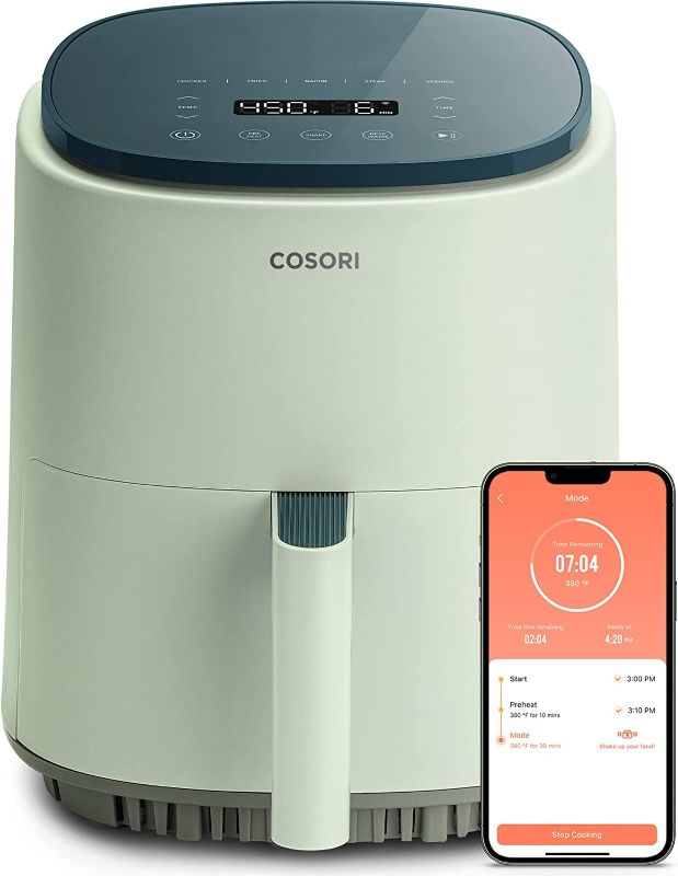 Photo 1 of 
COSORI Air Fryer 4 Qt, 7 Cooking Functions Airfryer, 150+ Recipes on Free App, 97% less fat Freidora de Aire, Dishwasher-safe, Designed for 1-3 People